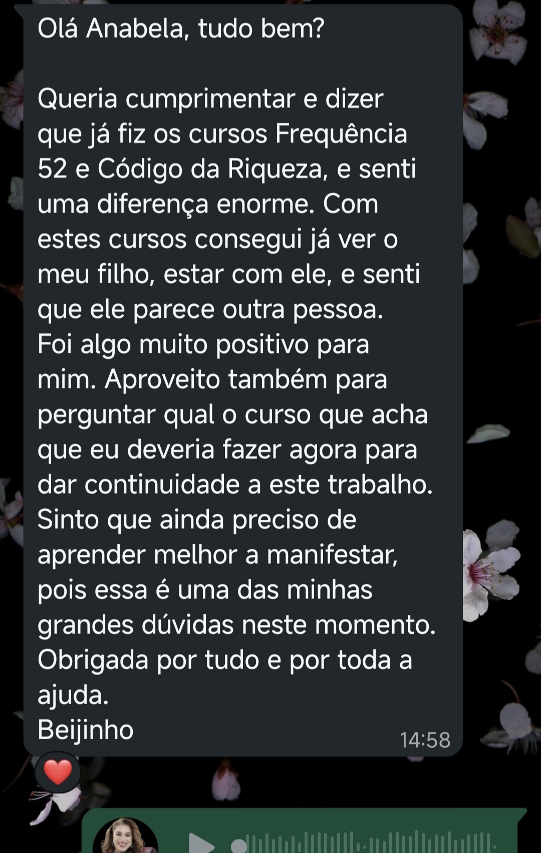 Testemunho Frequência do Merecimento